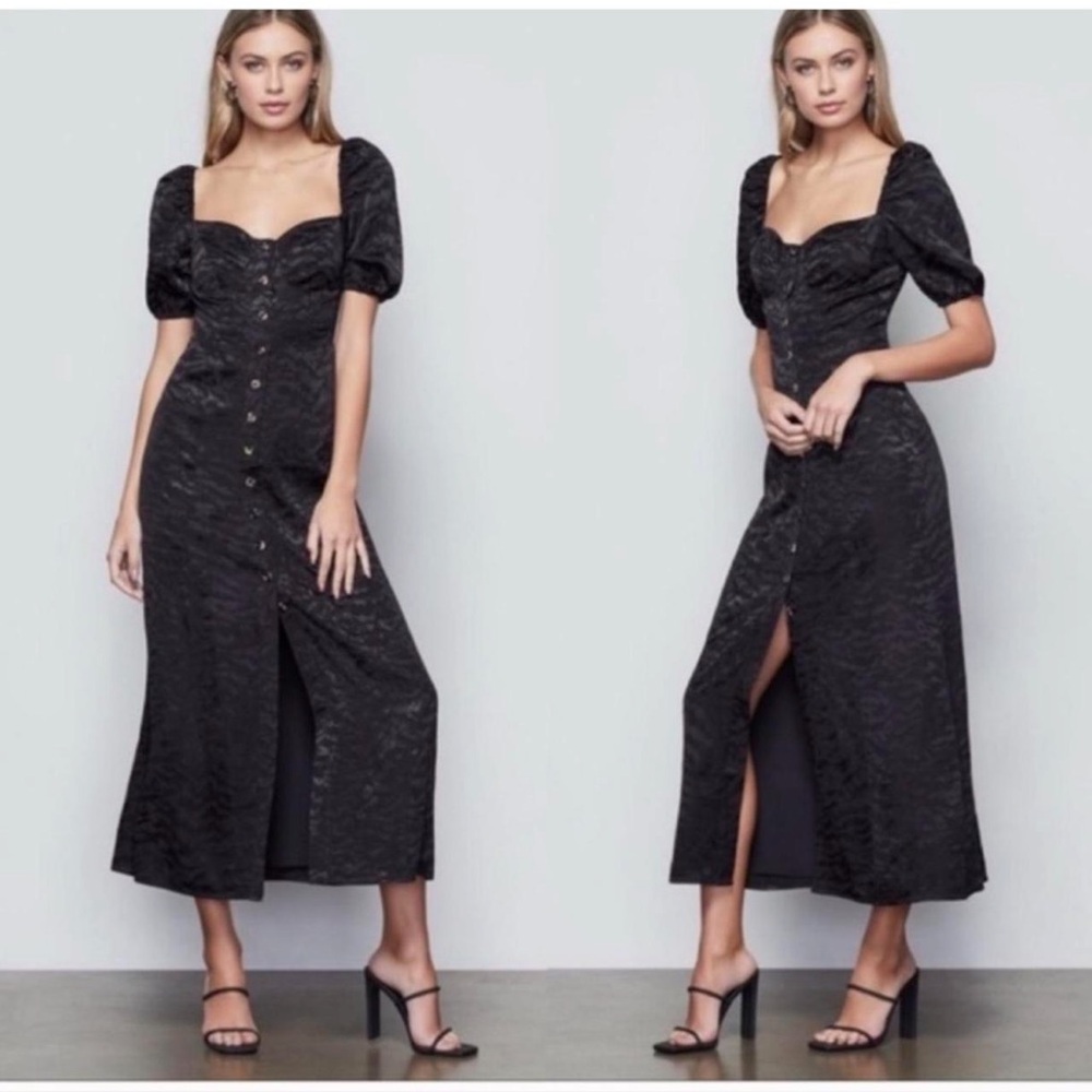 Good American Sweetheart Neckline Midi Dress - Size 1